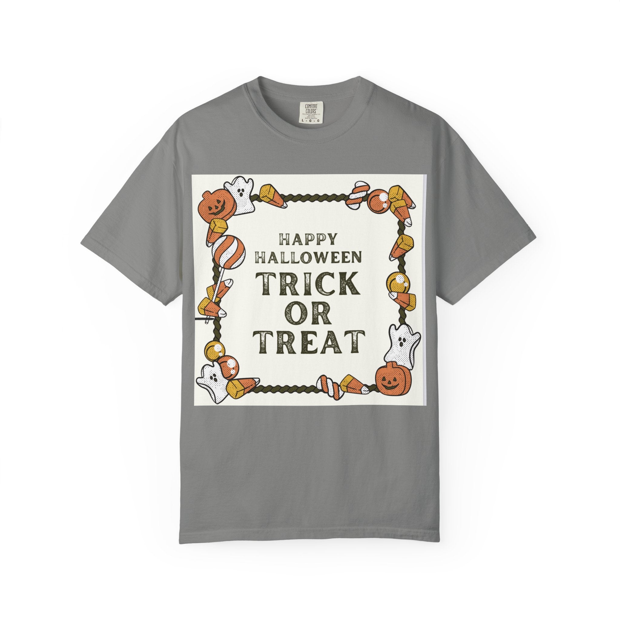 Halloween T-Shirt, Trick or Treat Shirt, Unisex Tee, Holiday Apparel, Fun Halloween Outfit, Seasonal Gift