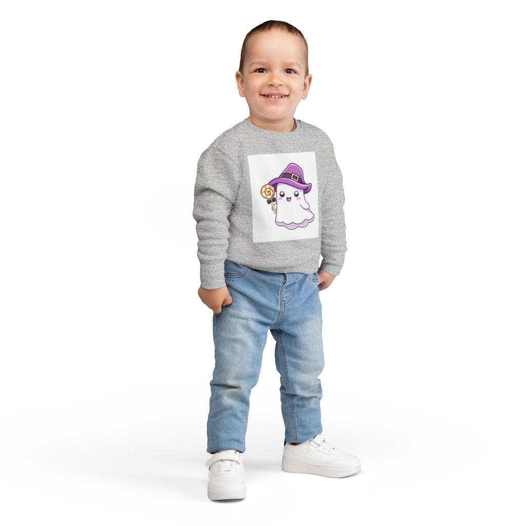Adorable Toddler Ghost Sweatshirt for Halloween Fun, Kids' Holiday Clothing, Cute Costume, Perfect for Trick-or-Treating, Cozy Kids Gift