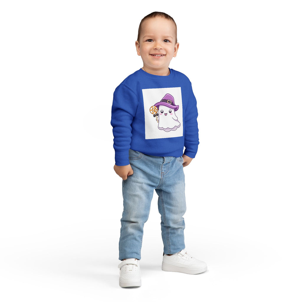 Adorable Toddler Ghost Sweatshirt for Halloween Fun, Kids' Holiday Clothing, Cute Costume, Perfect for Trick-or-Treating, Cozy Kids Gift