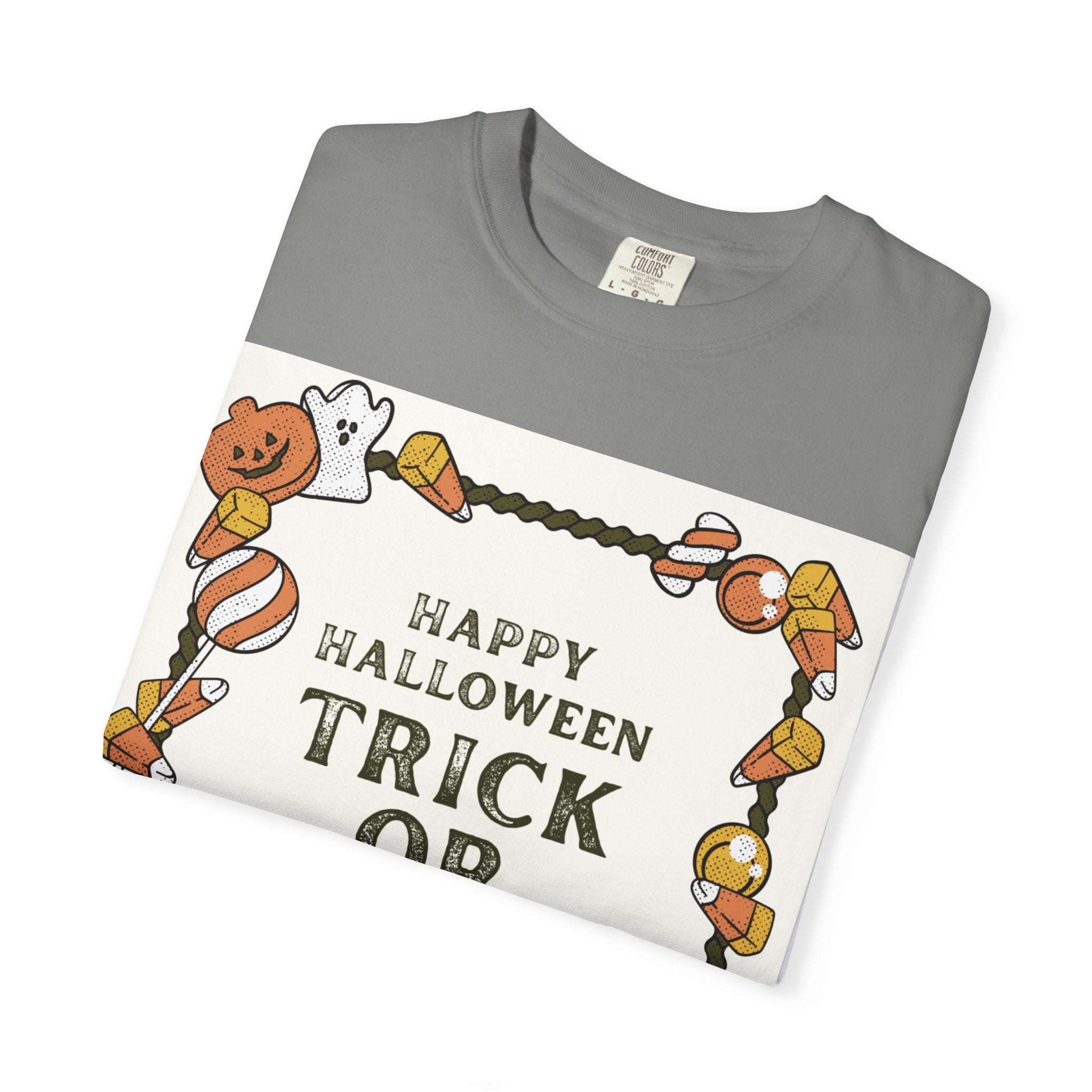 Halloween T-Shirt, Trick or Treat Shirt, Unisex Tee, Holiday Apparel, Fun Halloween Outfit, Seasonal Gift