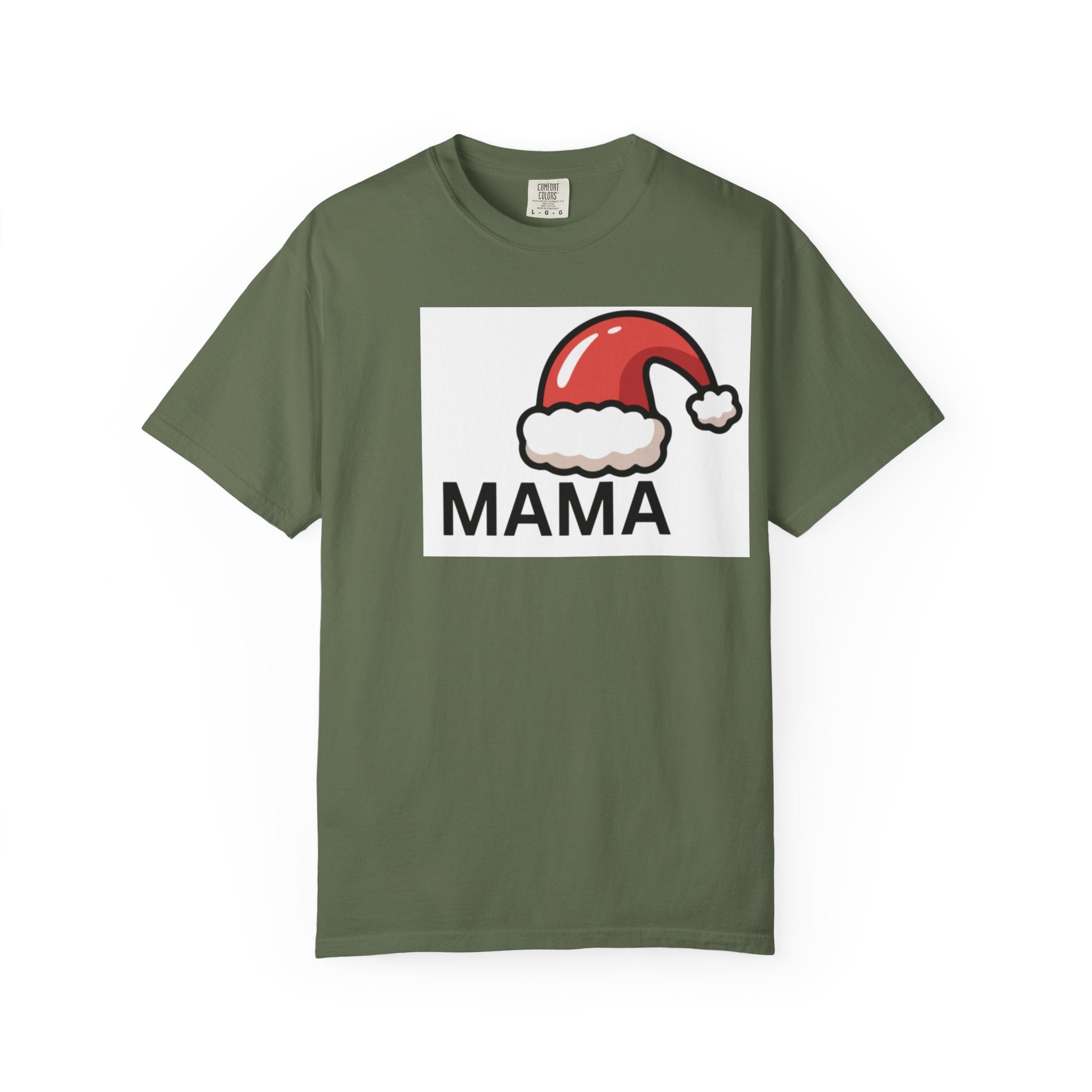 Mama Christmas T-Shirt — Santa Hat Mama Holiday Tee