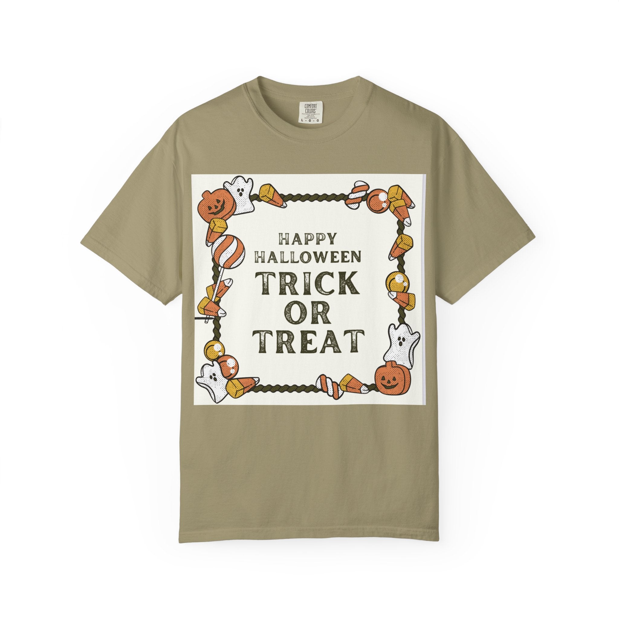 Halloween T-Shirt, Trick or Treat Shirt, Unisex Tee, Holiday Apparel, Fun Halloween Outfit, Seasonal Gift
