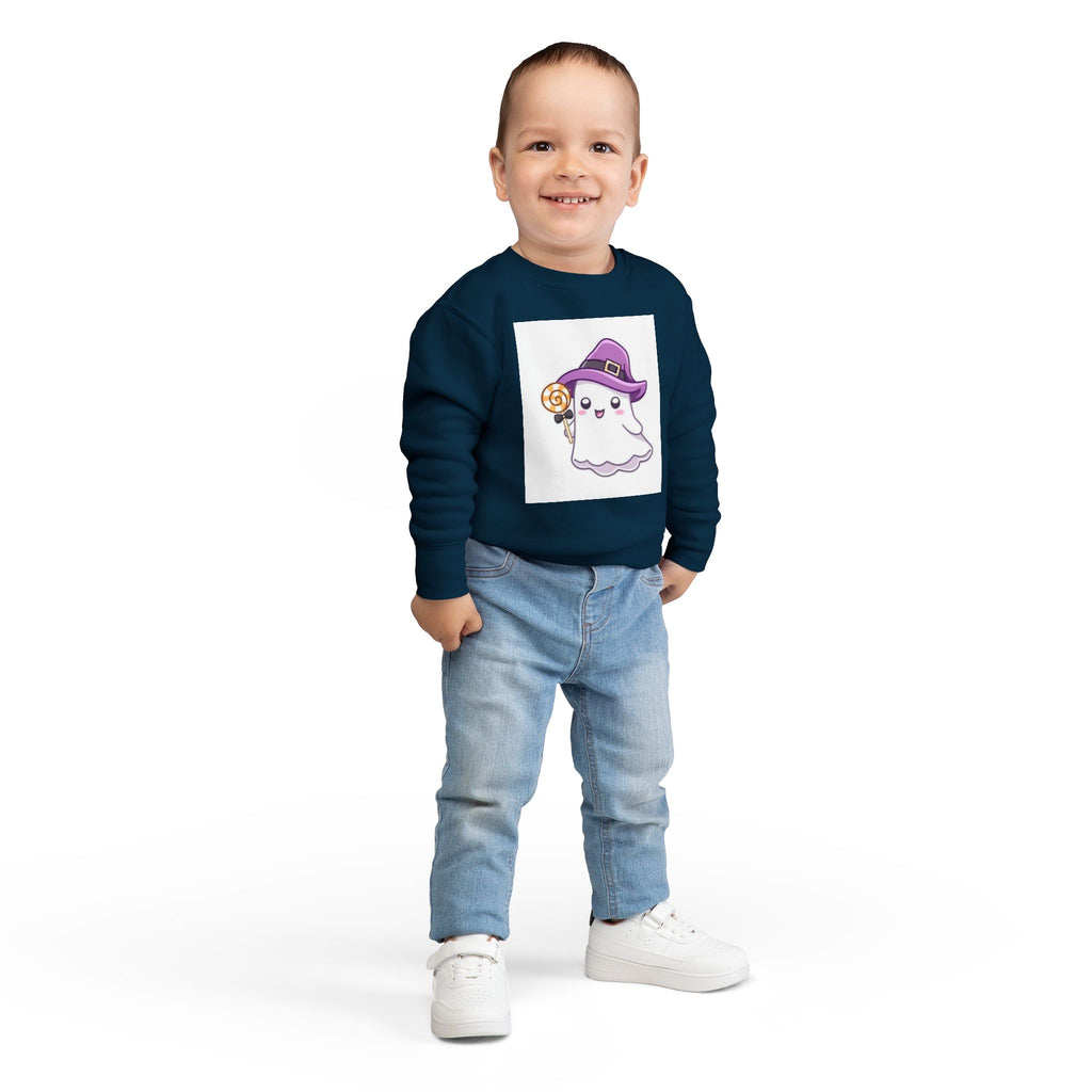 Adorable Toddler Ghost Sweatshirt for Halloween Fun, Kids' Holiday Clothing, Cute Costume, Perfect for Trick-or-Treating, Cozy Kids Gift