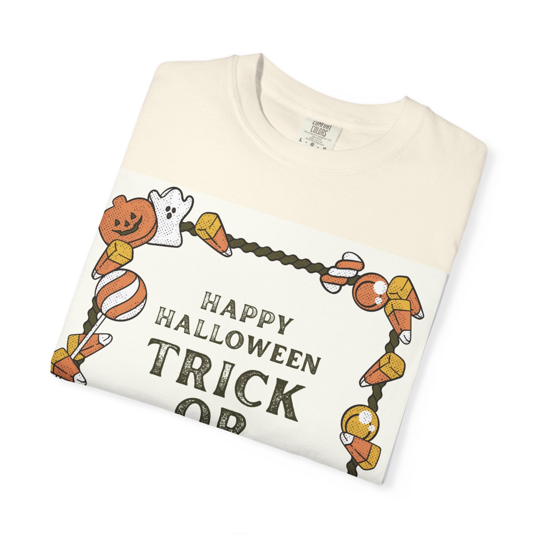 Halloween T-Shirt, Trick or Treat Shirt, Unisex Tee, Holiday Apparel, Fun Halloween Outfit, Seasonal Gift