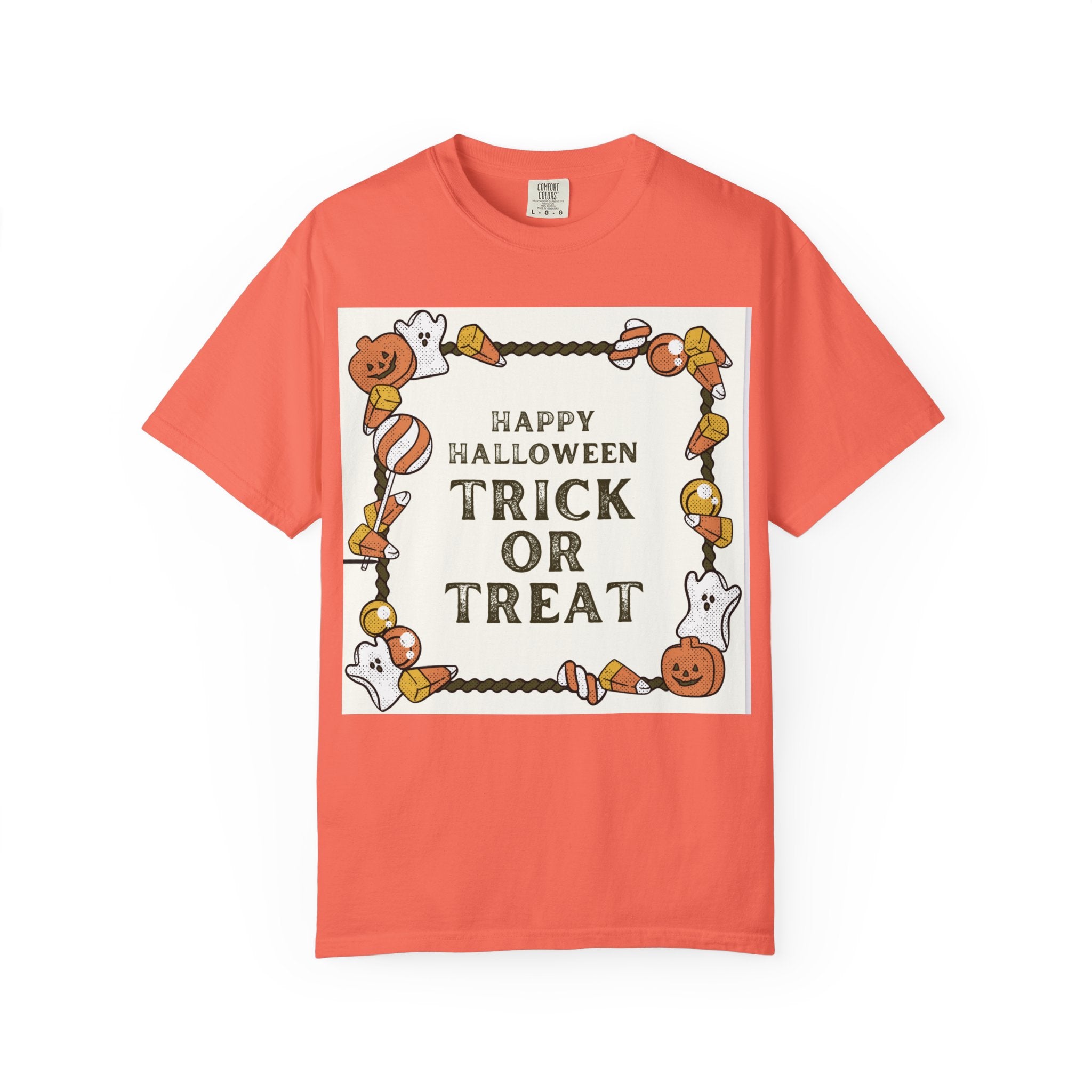 Halloween T-Shirt, Trick or Treat Shirt, Unisex Tee, Holiday Apparel, Fun Halloween Outfit, Seasonal Gift