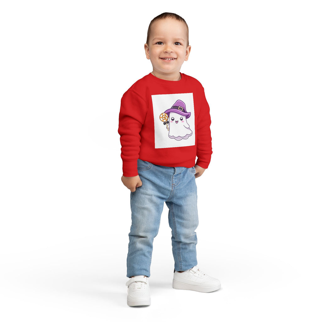 Adorable Toddler Ghost Sweatshirt for Halloween Fun, Kids' Holiday Clothing, Cute Costume, Perfect for Trick-or-Treating, Cozy Kids Gift