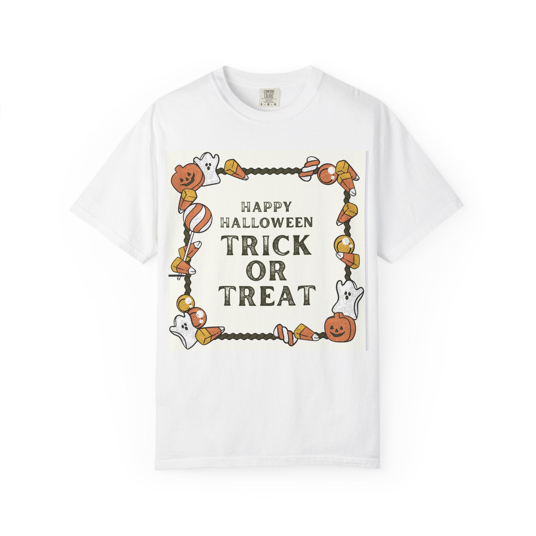 Halloween T-Shirt, Trick or Treat Shirt, Unisex Tee, Holiday Apparel, Fun Halloween Outfit, Seasonal Gift