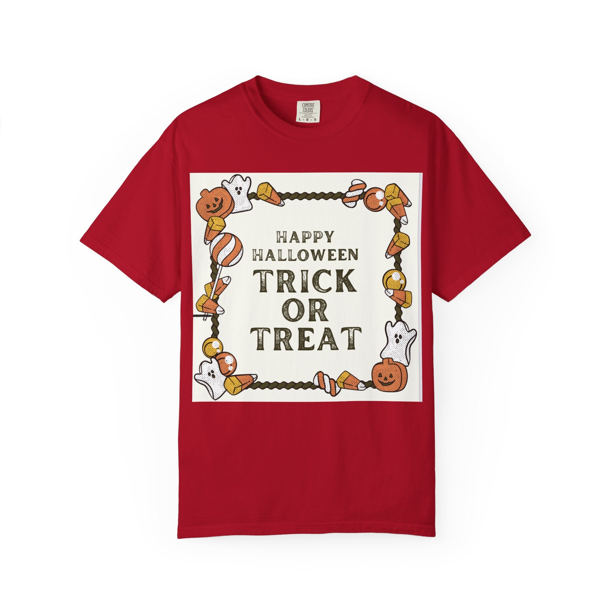 Halloween T-Shirt, Trick or Treat Shirt, Unisex Tee, Holiday Apparel, Fun Halloween Outfit, Seasonal Gift