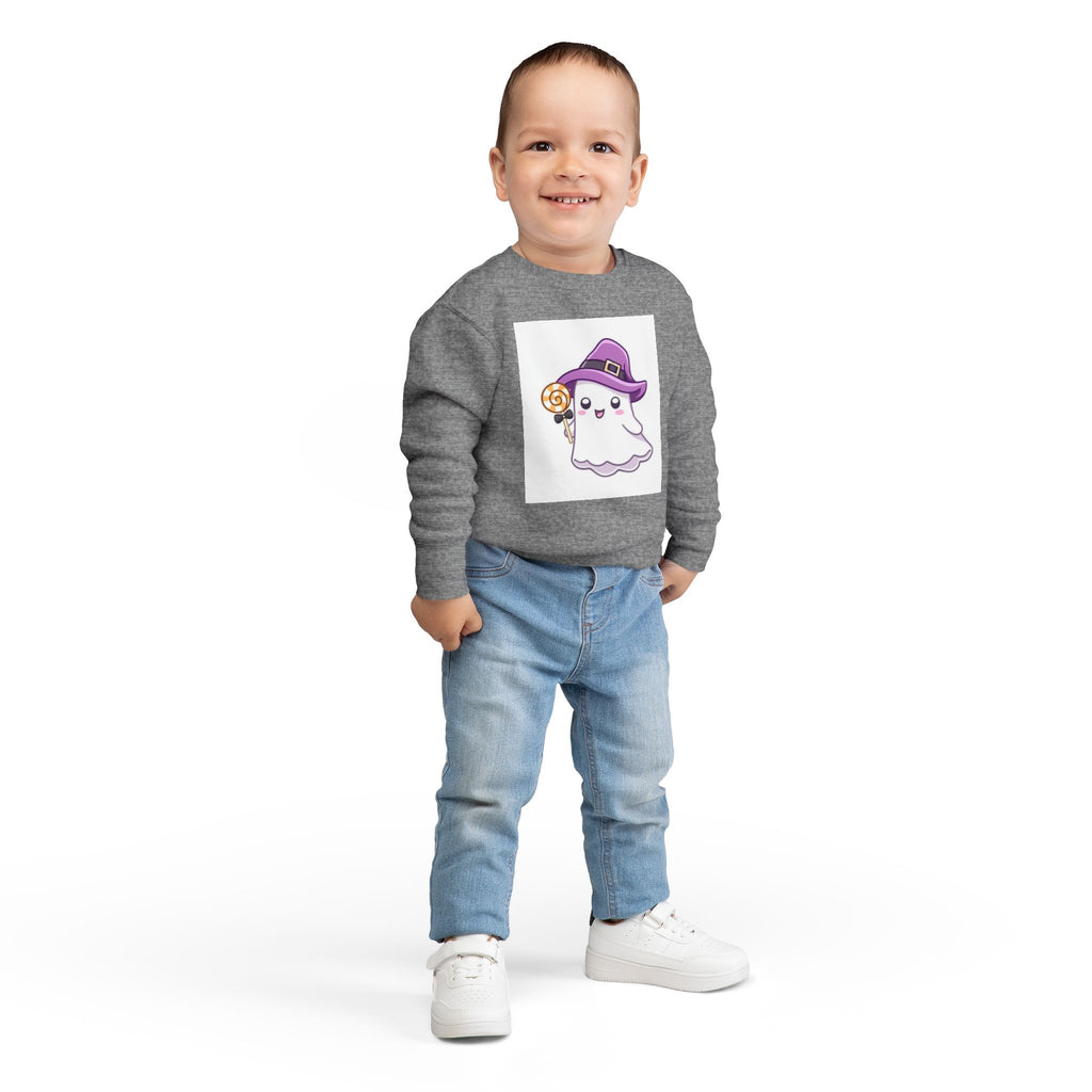 Adorable Toddler Ghost Sweatshirt for Halloween Fun, Kids' Holiday Clothing, Cute Costume, Perfect for Trick-or-Treating, Cozy Kids Gift