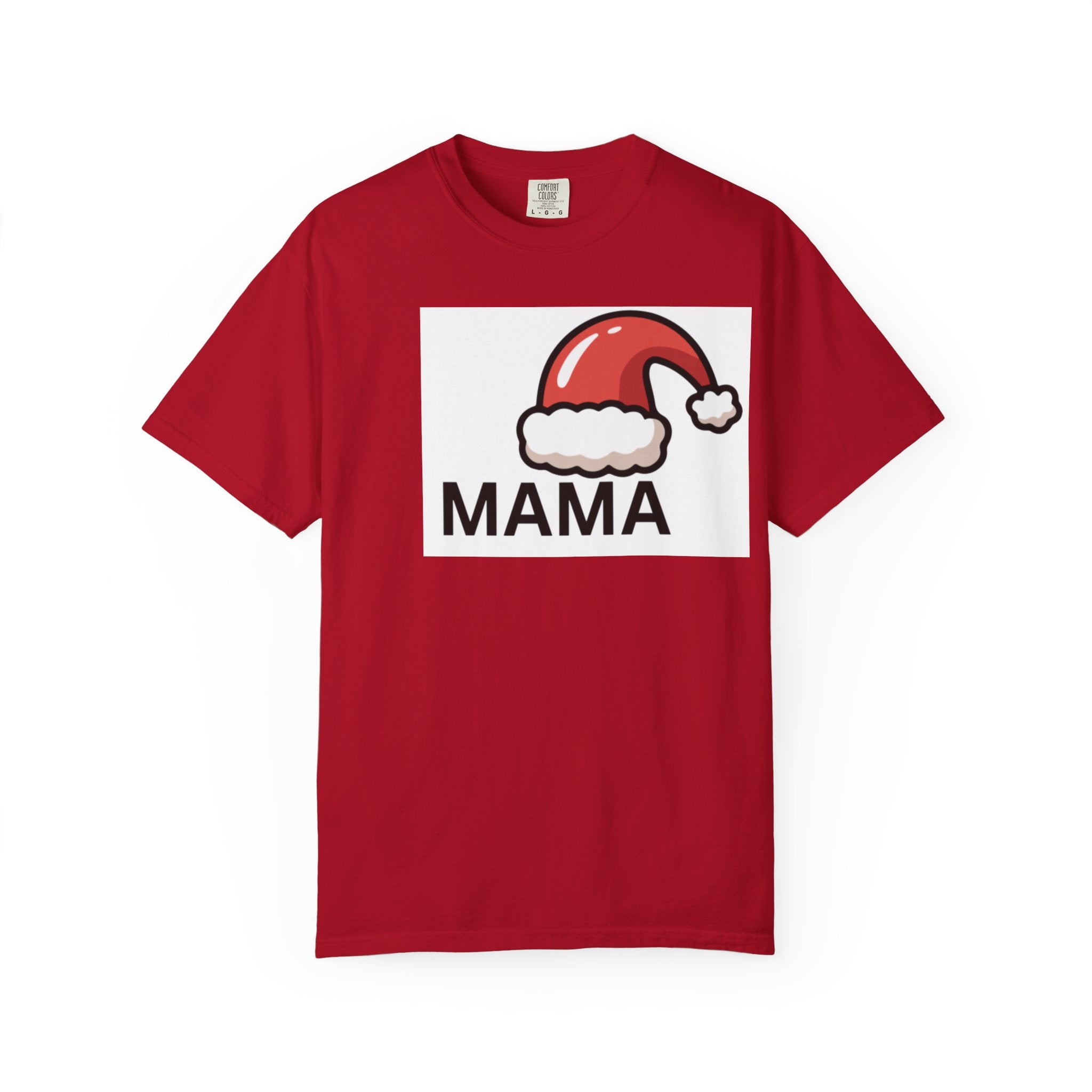 Mama Christmas T-Shirt — Santa Hat Mama Holiday Tee
