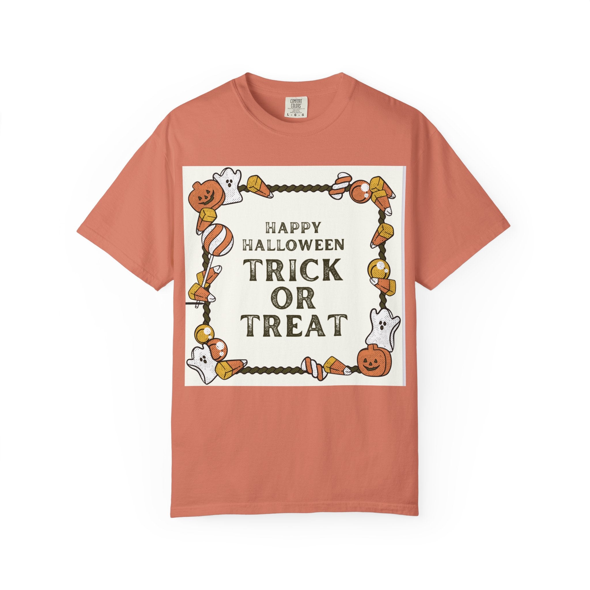 Halloween T-Shirt, Trick or Treat Shirt, Unisex Tee, Holiday Apparel, Fun Halloween Outfit, Seasonal Gift