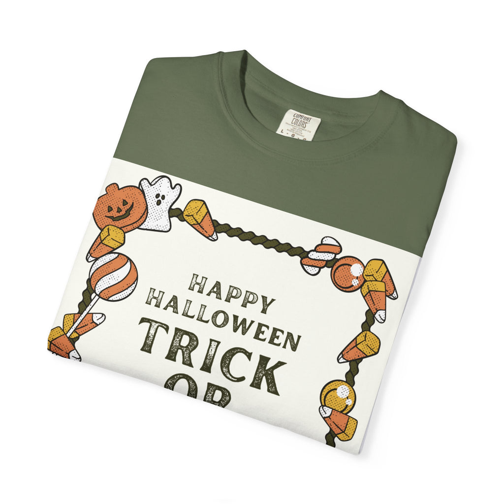 Halloween T-Shirt, Trick or Treat Shirt, Unisex Tee, Holiday Apparel, Fun Halloween Outfit, Seasonal Gift
