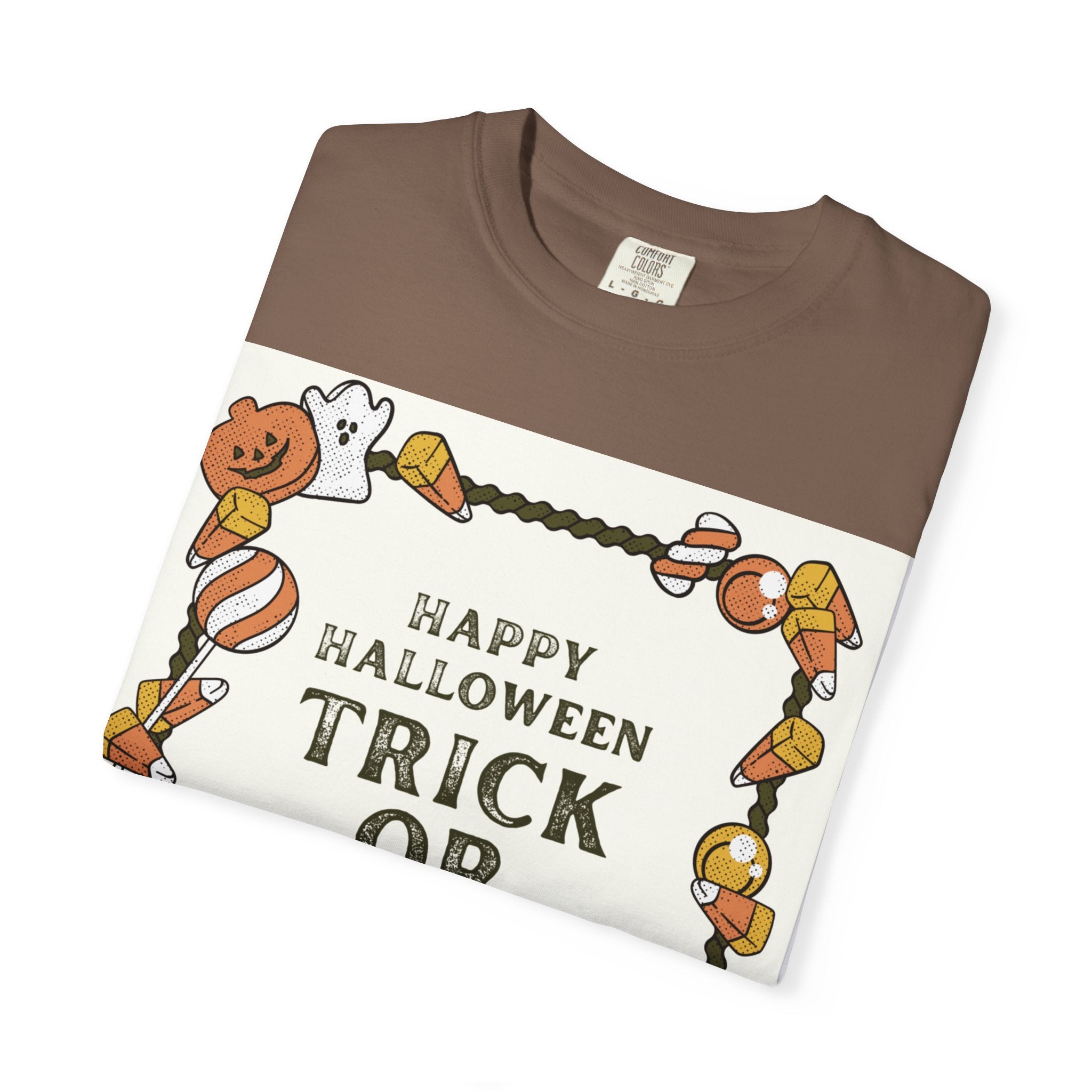 Halloween T-Shirt, Trick or Treat Shirt, Unisex Tee, Holiday Apparel, Fun Halloween Outfit, Seasonal Gift