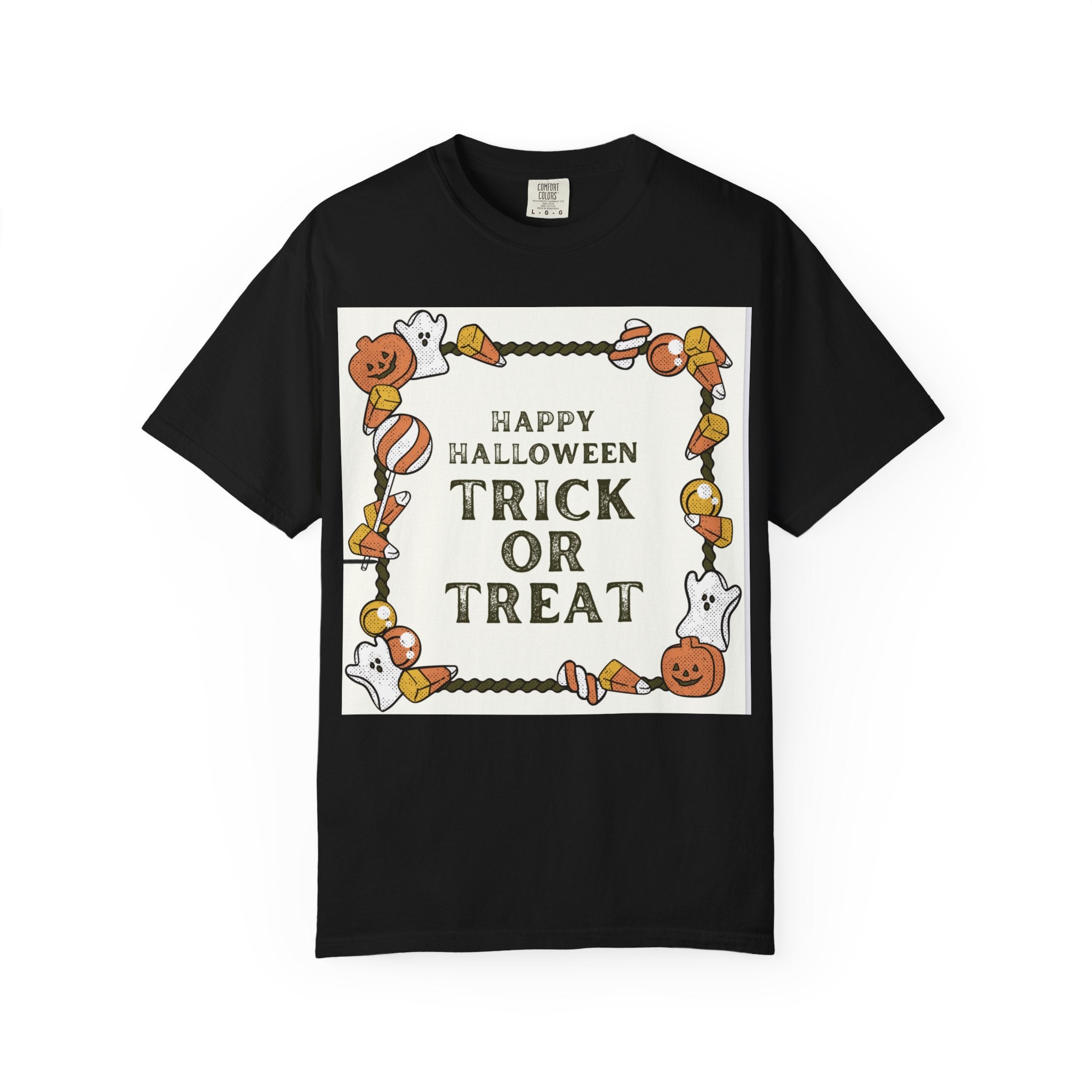 Halloween T-Shirt, Trick or Treat Shirt, Unisex Tee, Holiday Apparel, Fun Halloween Outfit, Seasonal Gift