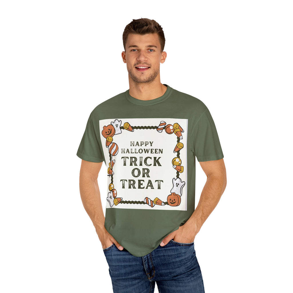 Halloween T-Shirt, Trick or Treat Shirt, Unisex Tee, Holiday Apparel, Fun Halloween Outfit, Seasonal Gift