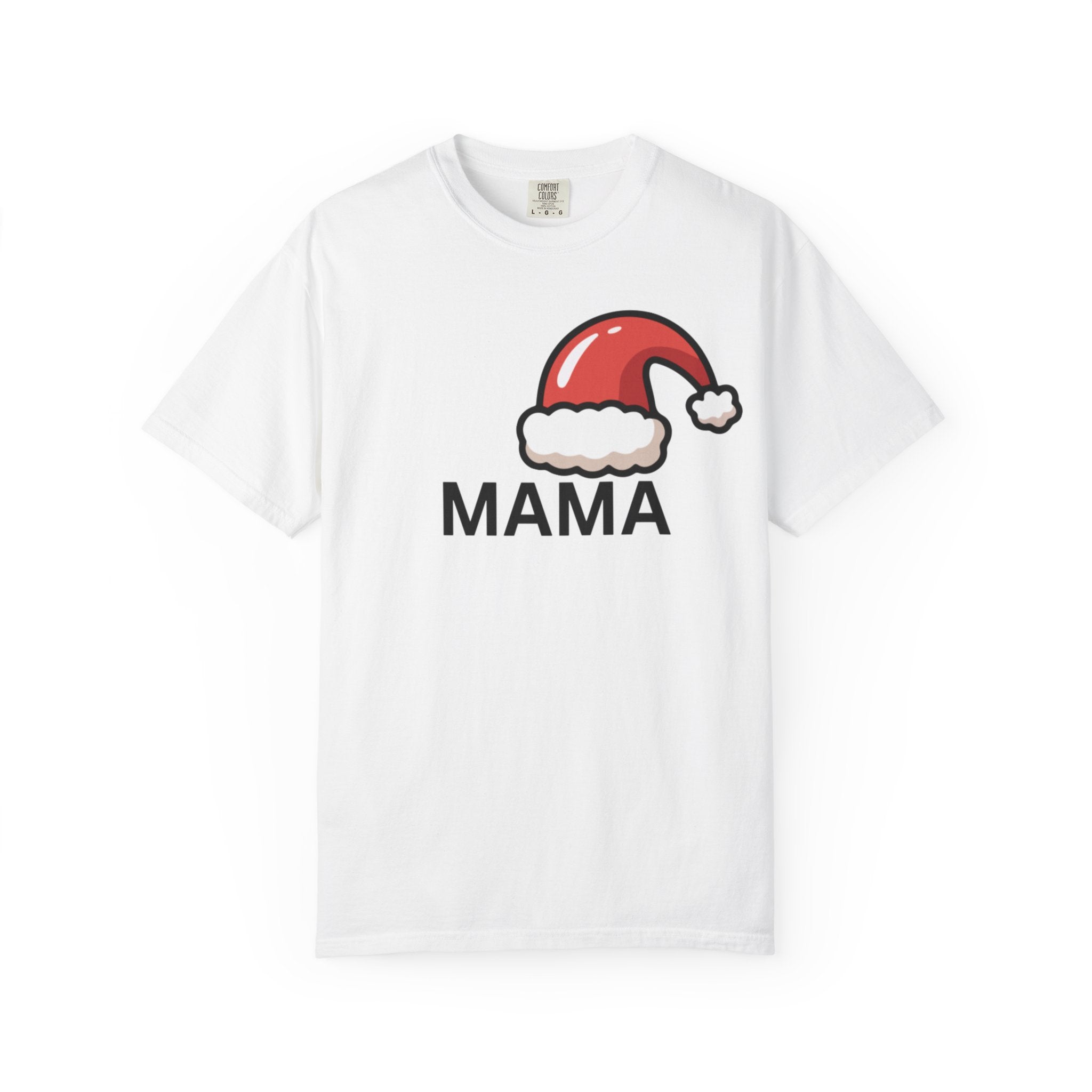 Mama Christmas T-Shirt — Santa Hat Mama Holiday Tee