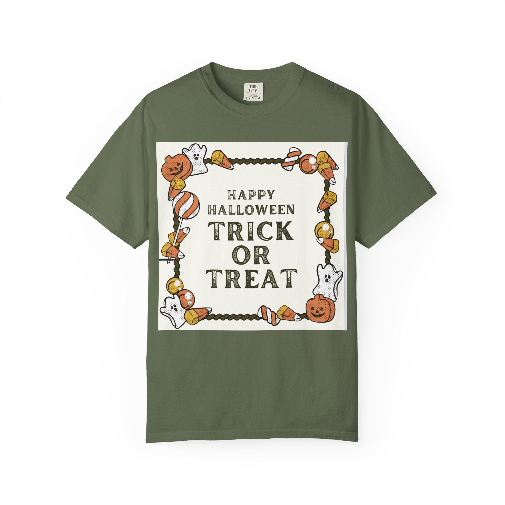 Halloween T-Shirt, Trick or Treat Shirt, Unisex Tee, Holiday Apparel, Fun Halloween Outfit, Seasonal Gift